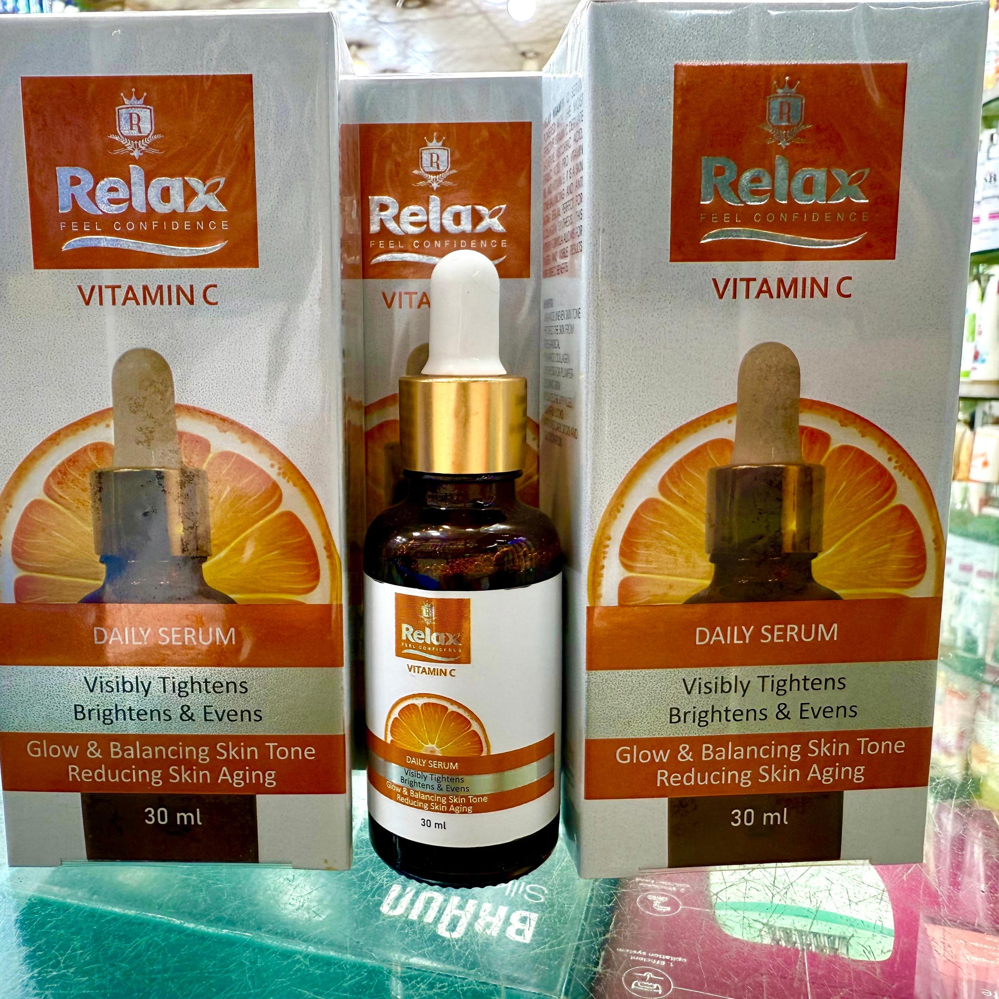 Relax UK Vitamin C Face Serum 30ml glow & balancing Skin Tone, Reducing Skin Aging